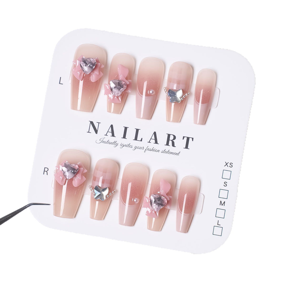 Floral Gemstone Press-On Nail Set Stornfield