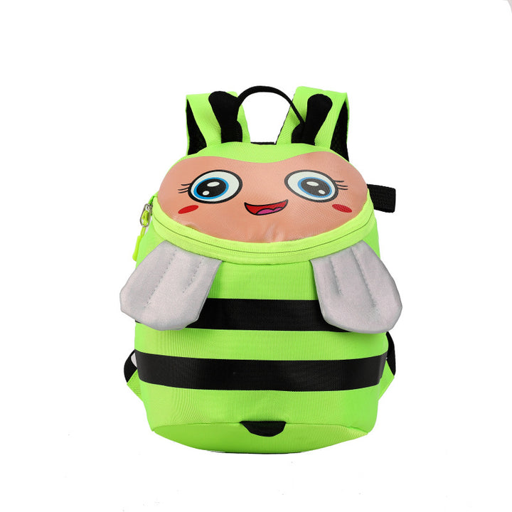 Plush backpack with bee motif and practical compartments Stornfield