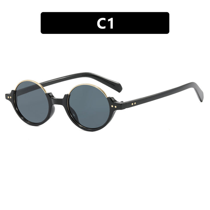 Women's round sunglasses with elegant plastic frame Stornfield