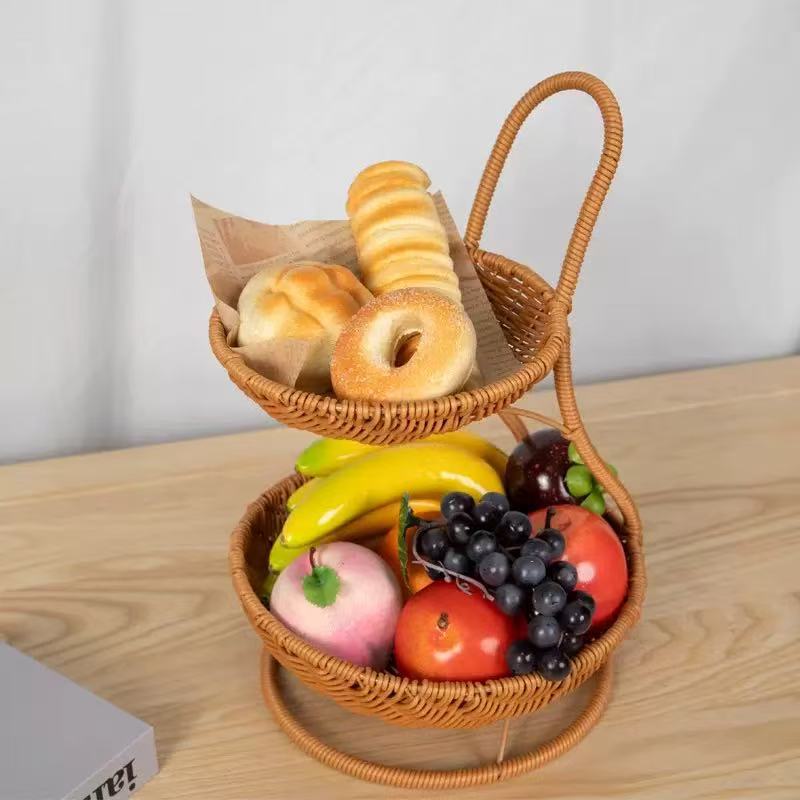 Two-Tiered Woven Serving Basket Stornfield