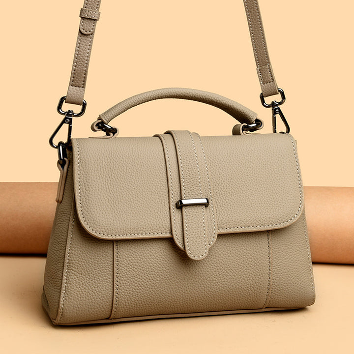 Elegant Leather Top Handle Handbag Stornfield
