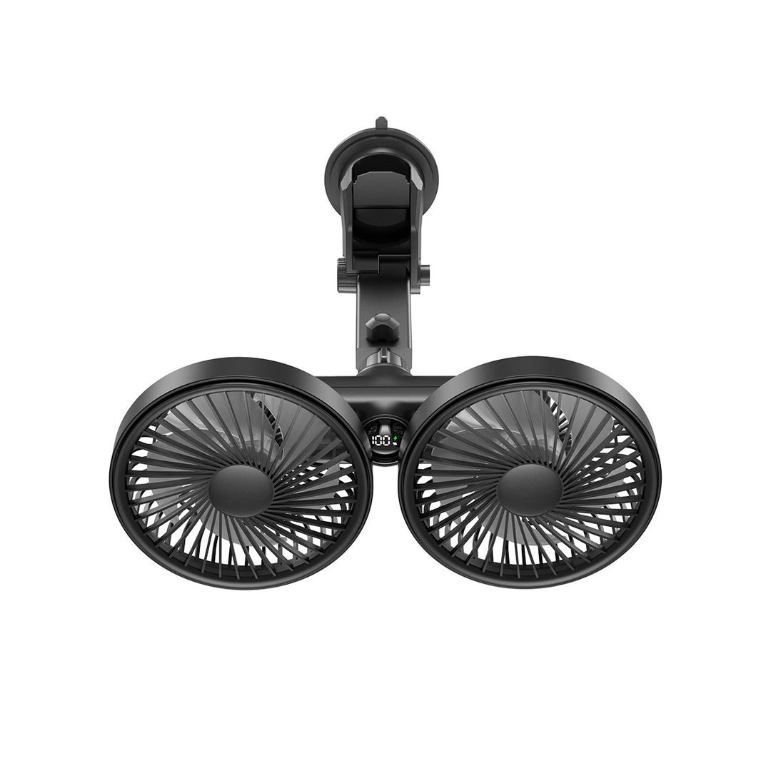 Unisex Dual-Head Adjustable Clip-On Fan Stornfield