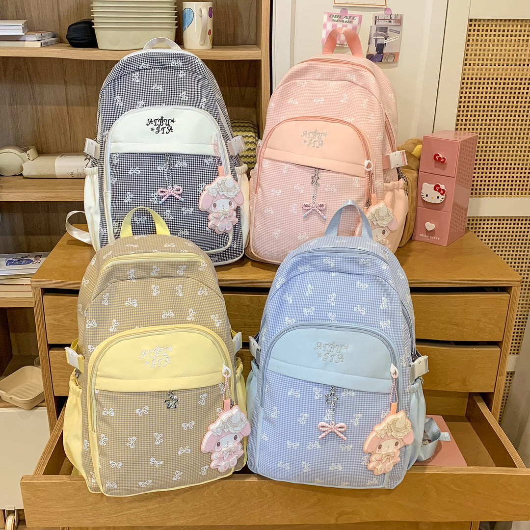 Stylish Checker Patterned Backpack Stornfield