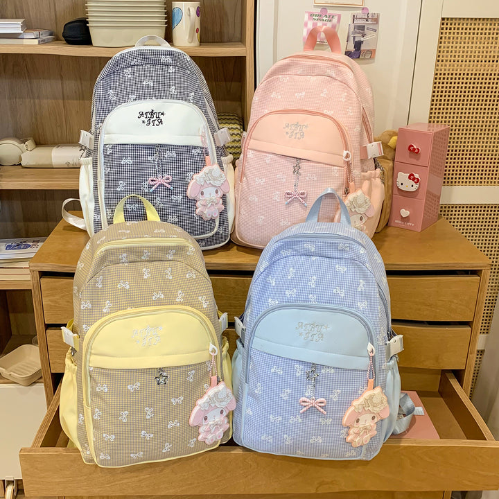 Stylish Checker Patterned Backpack Stornfield