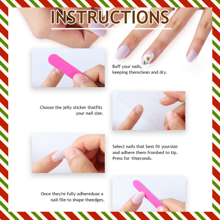 Art nail set with elegant bow and glitter decorations Stornfield