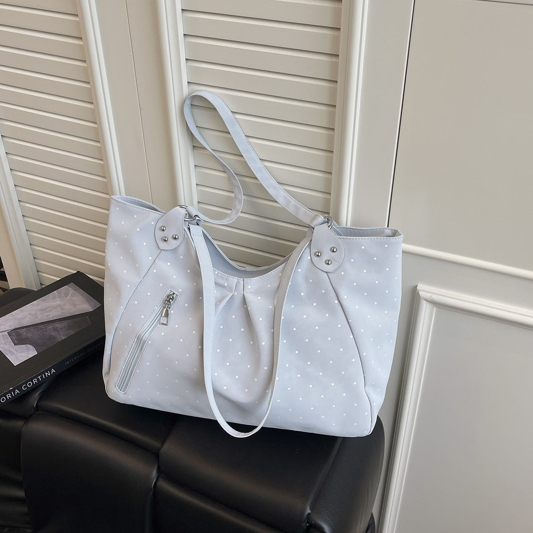 Polka Dot Pattern Shoulder Tote Bag