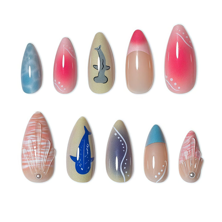 Artistic Marine-Inspired Nail Design Stornfield
