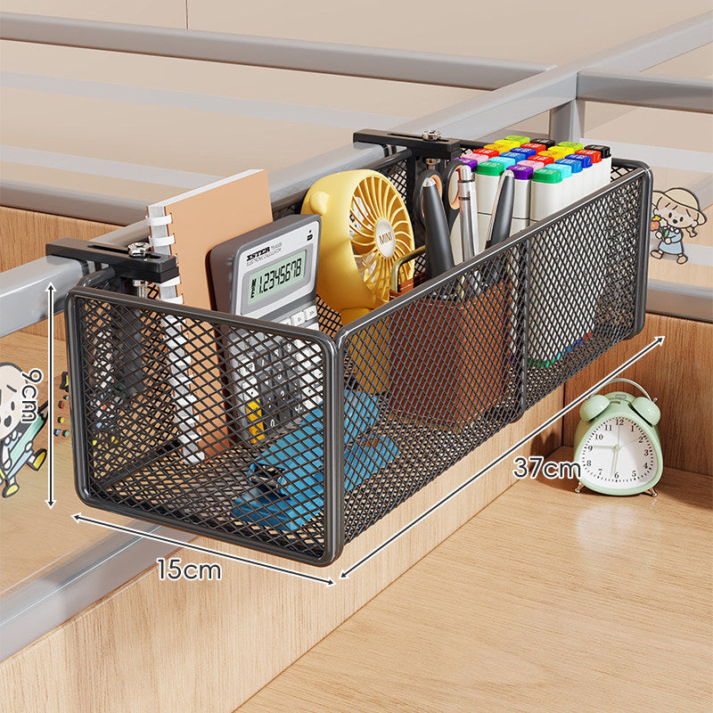 Mesh Partition Clamp Hanging Desk Organizer Basket