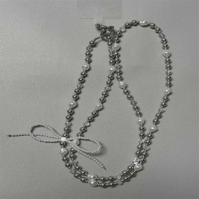 Elegant Pearl and Silver Beaded Necklace Stornfield