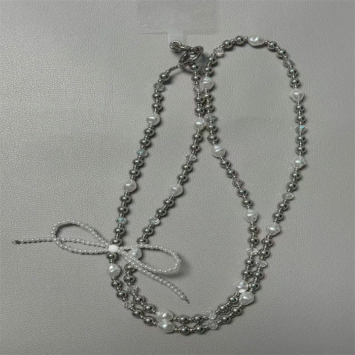 Elegant Pearl and Silver Beaded Necklace Stornfield