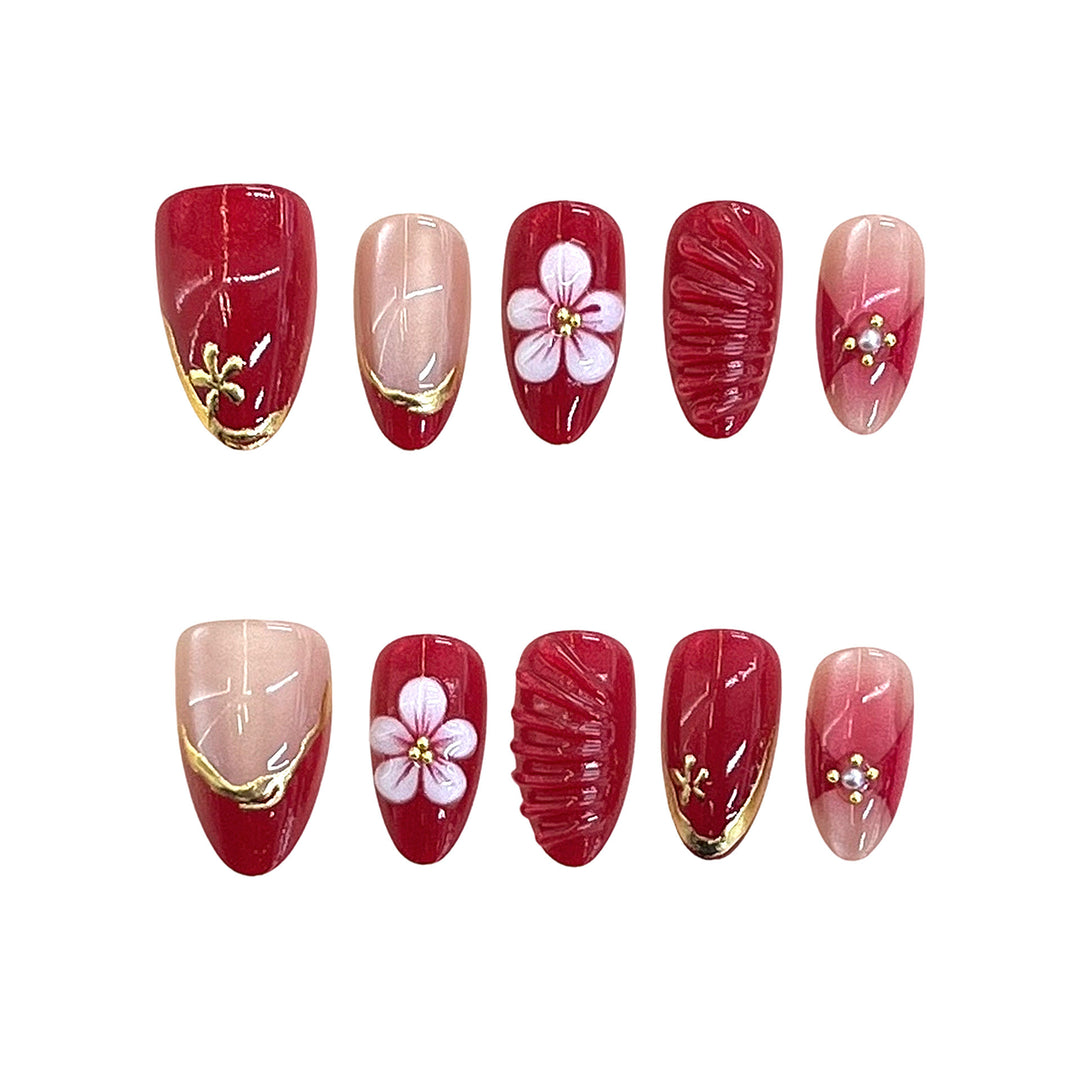 Artistic Cherry Blossom Design Press-On Nails Stornfield