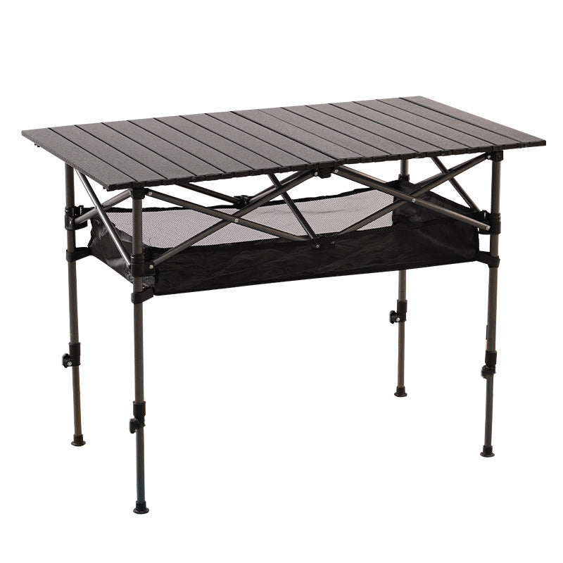 Foldable Camping Table With Stable Wooden Surface Stornfield