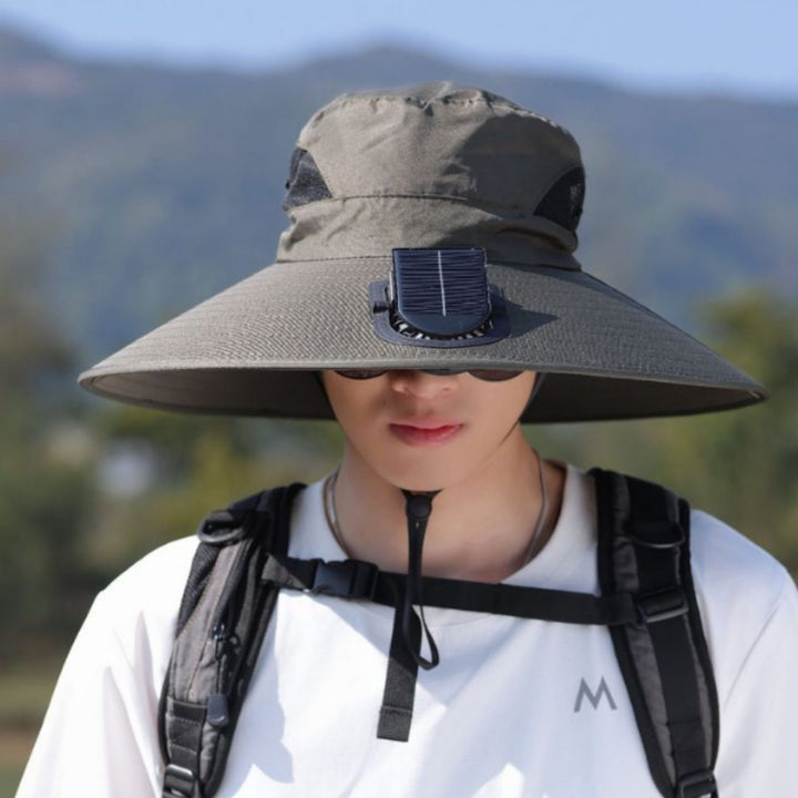 tactical fishing hat with wide brim, mesh ventilation and adjustable chin strap Stornfield