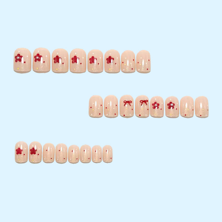 Festive artificial nails with delicate Christmas motifs Stornfield