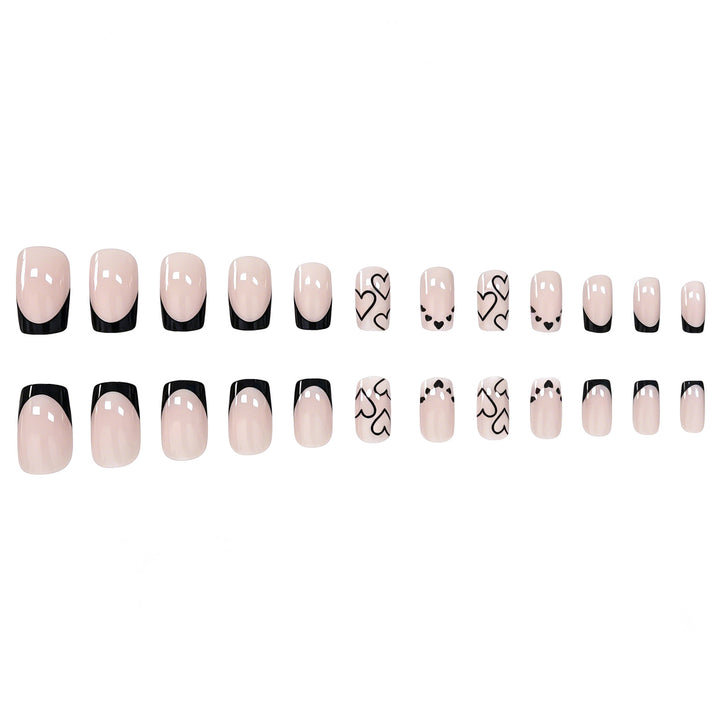 Heart-Inspired Acrylic Nail Art Set Stornfield