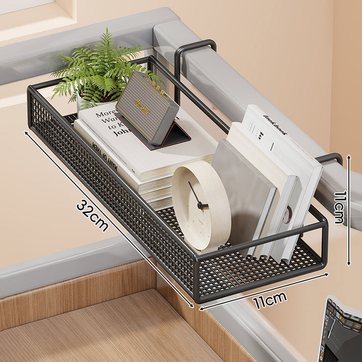 Mesh Hanging Bed-Rail Storage Organizer Basket