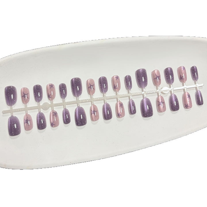 Artistic Ombre Glitter Press-On Nail Set Stornfield