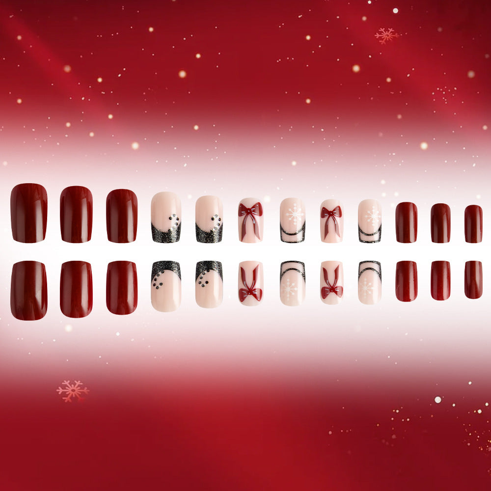 Festive Glamorous Press-On Nail Art Set Stornfield