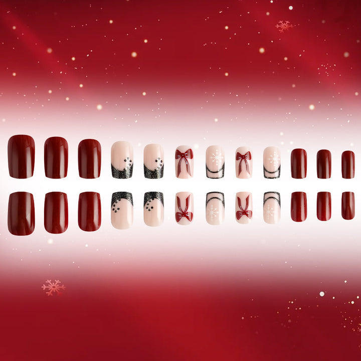 Festive Glamorous Press-On Nail Art Set Stornfield