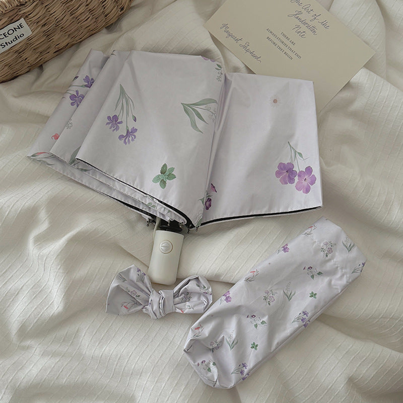 Ladies Folding Umbrella with Elegant Flower Design Stornfield