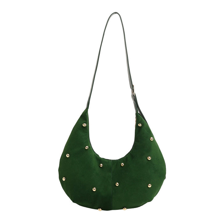 WoTextured Suede Hobo Bag with Decorative Studs Stornfield