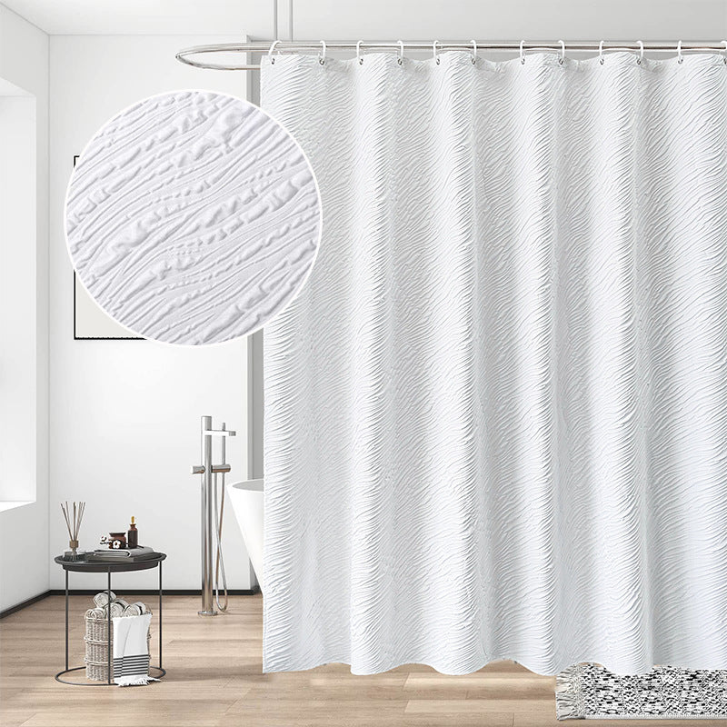 Textured Waterproof Shower Curtain Stornfield