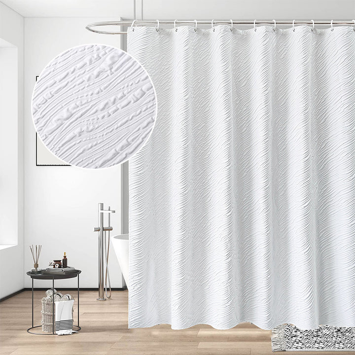 Textured Waterproof Shower Curtain Stornfield