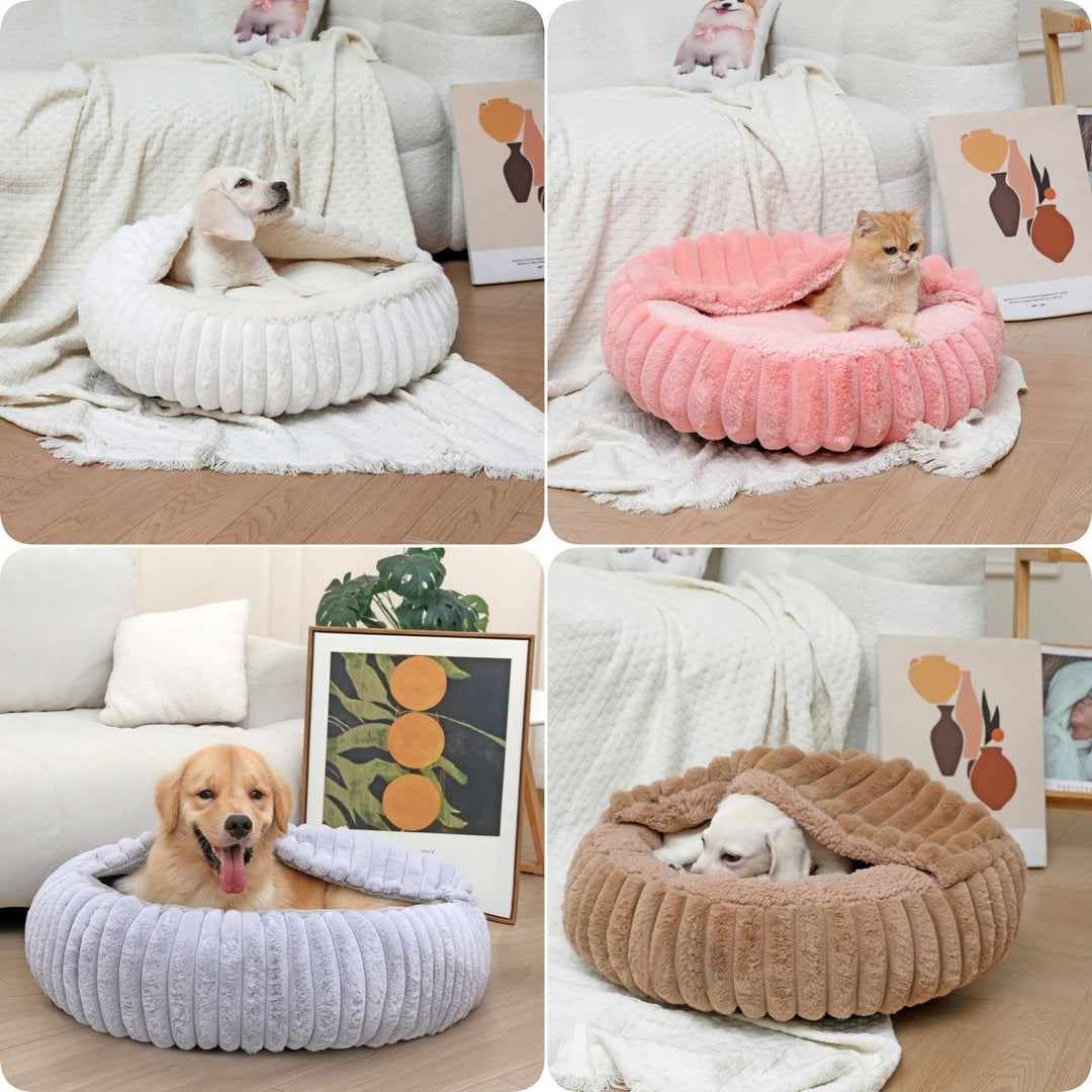 Ladies Cozy and Round Pet Bed with High Edge Stornfield