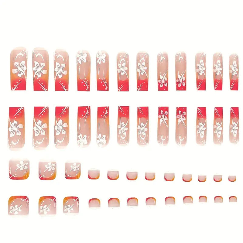Vibrant Gradient Press-On Nail Art Set Stornfield