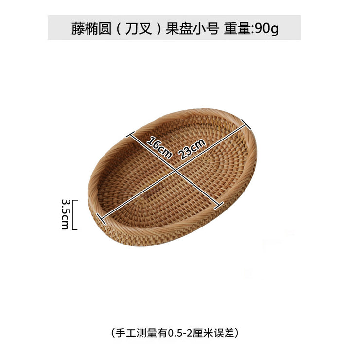 Women's oval decorative basket made of woven natural material Stornfield