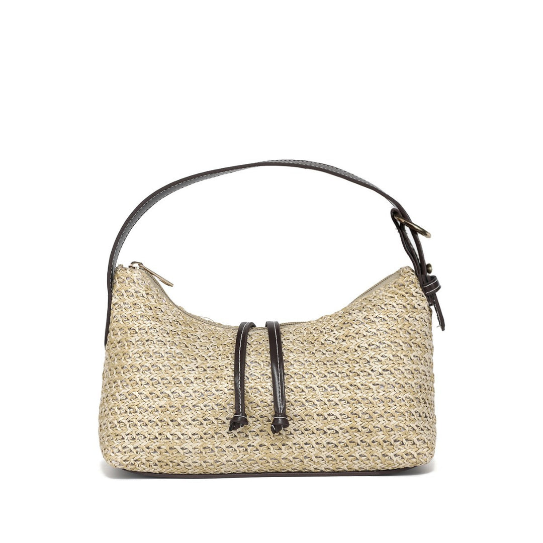 Textured Woven Shoulder Bag