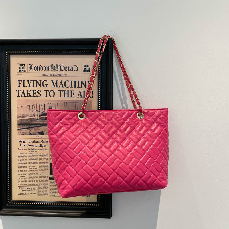 WoQuilted Tote Bag with Chain Handles Stornfield