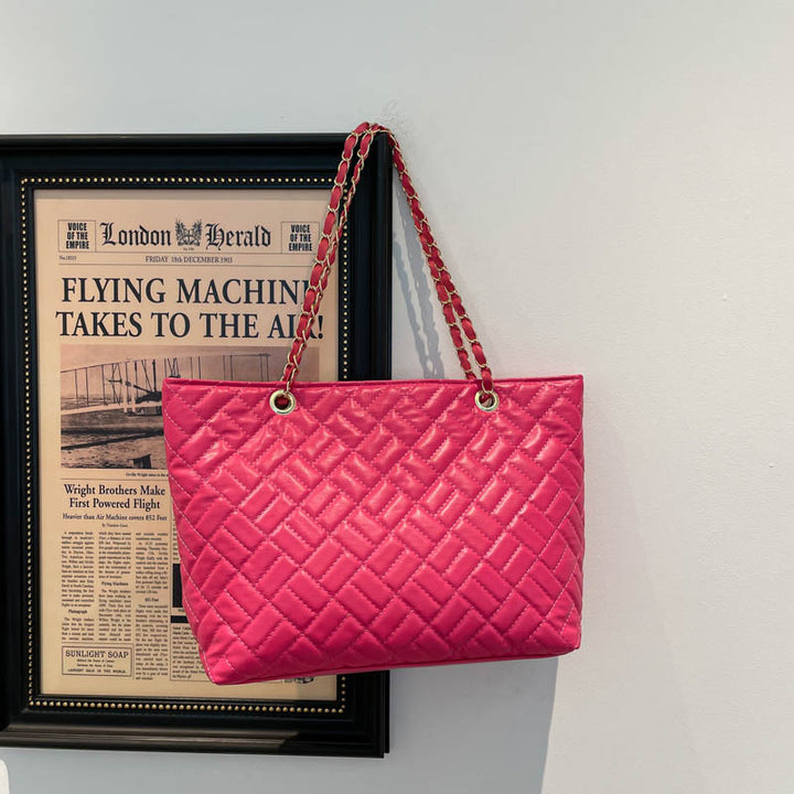 WoQuilted Tote Bag with Chain Handles Stornfield