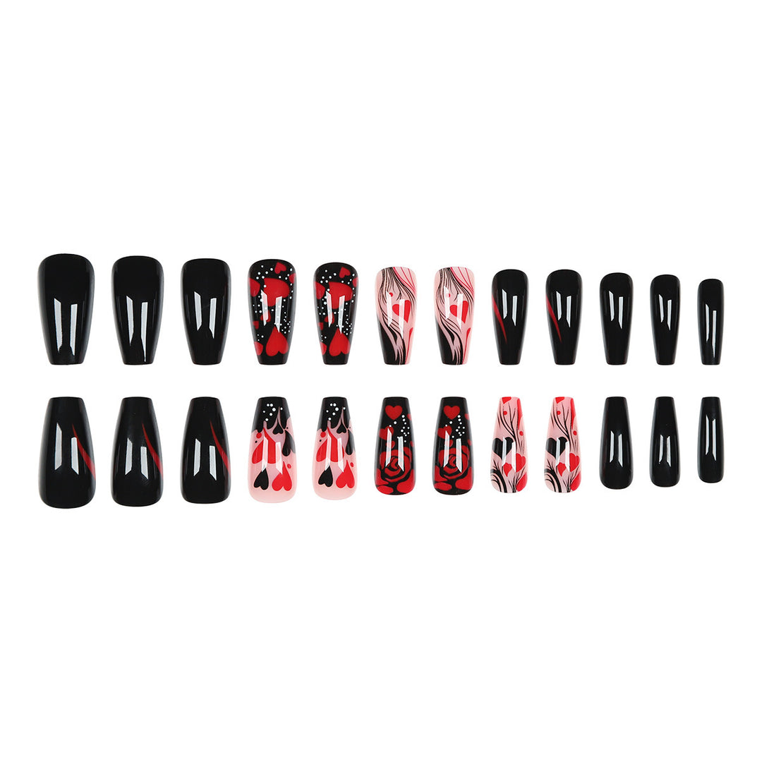 Heart-Design Artistic Press-On Nails Stornfield
