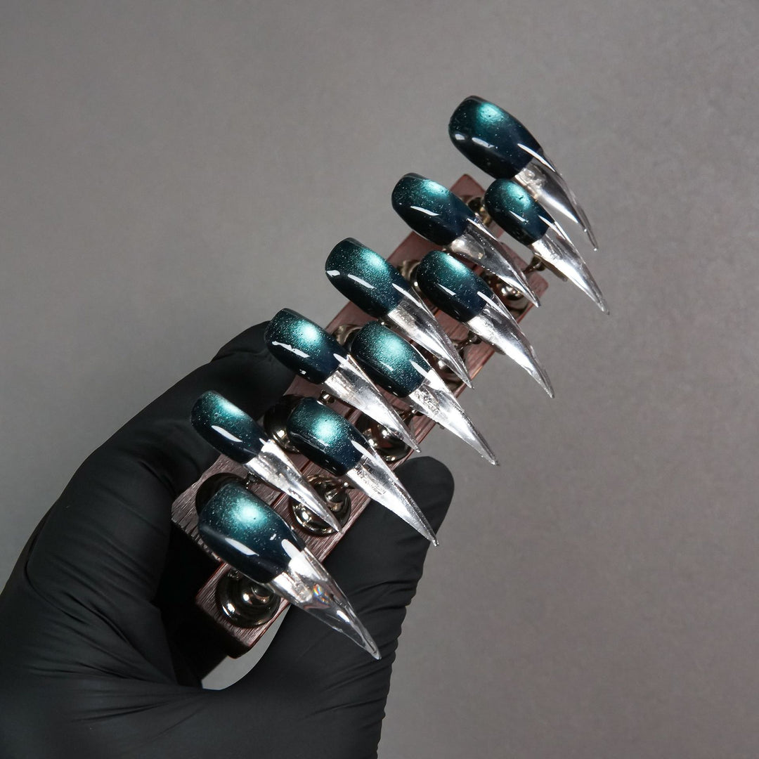 Stiletto Press-On Nail Kit with Glitter and Ombre Finish