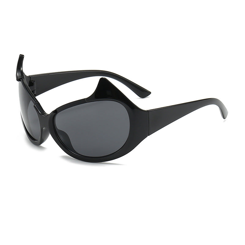 Women's extravagant fashionable sunglasses with striking curved frames Stornfield