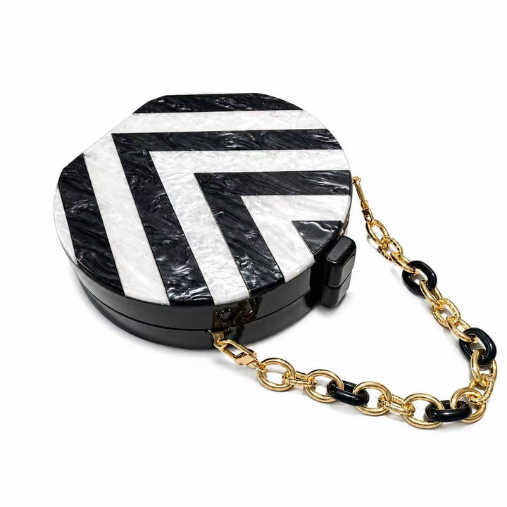 Artistic Round Acrylic Clutch