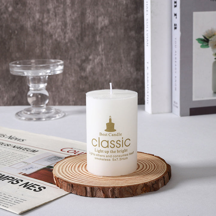 Scented Decorative Pillar Candle Set with Mixed Heights and Clean-Burn Wax