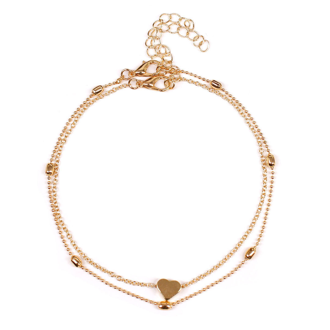 Double Layered Heart Charm Necklace Stornfield