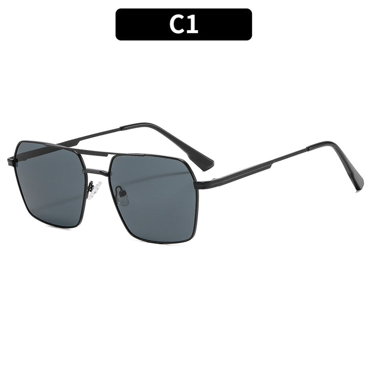 Oversized Square Sunglasses with Gradient Lenses