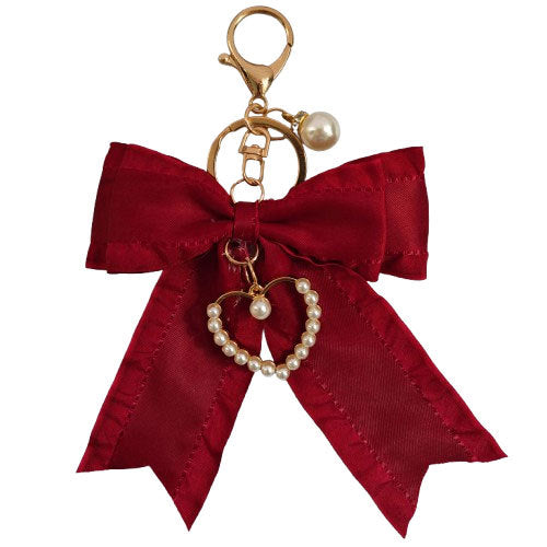 Elegant Heart-Shaped Bow Keychain Stornfield