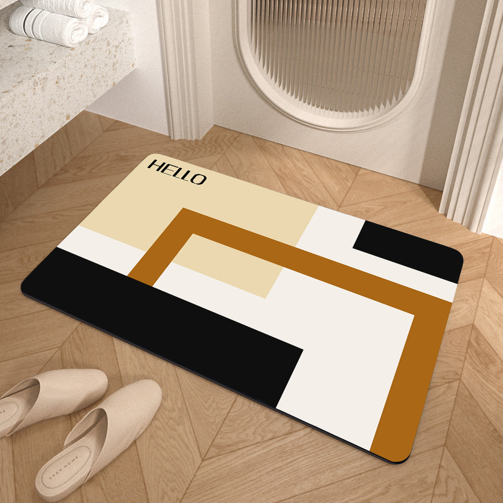 Modern Abstract Bath Mat Stornfield