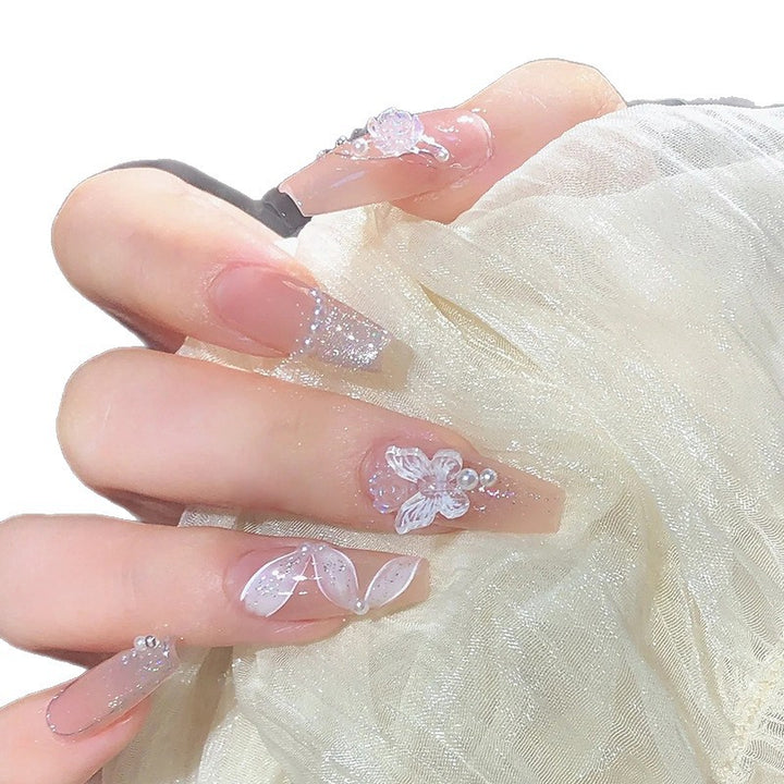 Artistic Butterfly-Inspired Press-On Nail Set Stornfield