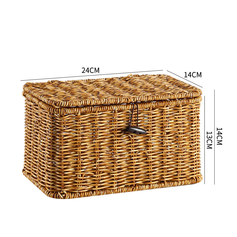 Handcrafted Rectangular Wicker Storage Box Stornfield