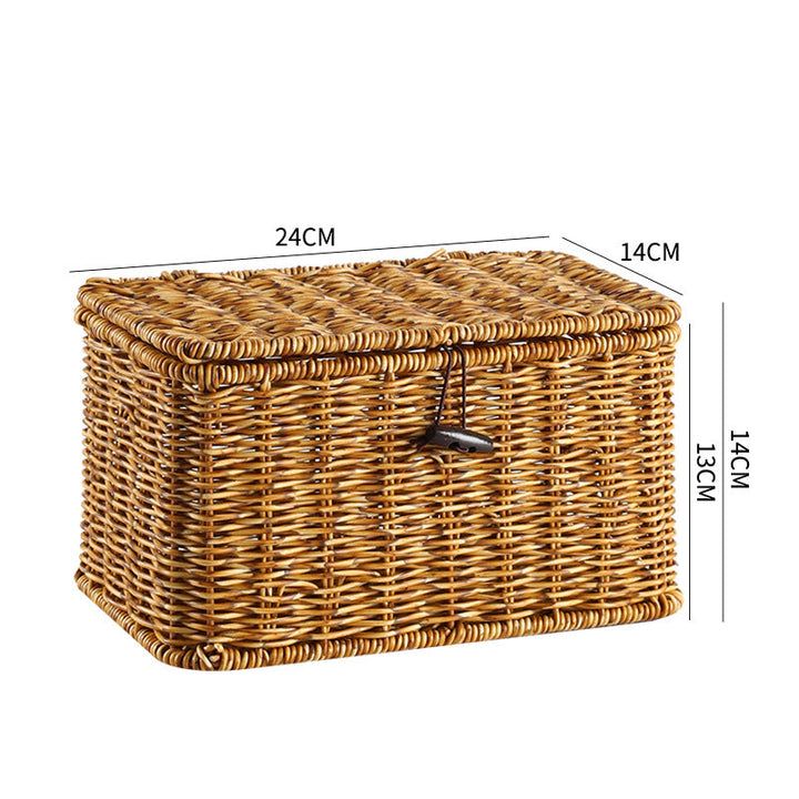 Handcrafted Rectangular Wicker Storage Box Stornfield