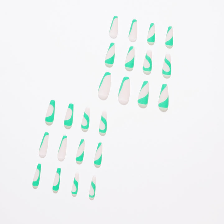 Artful nail art with modern French tip and colorful accents Stornfield