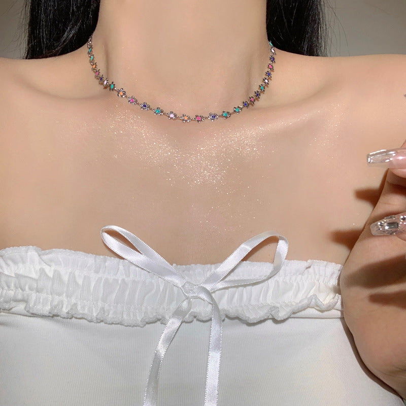 Floral Charm Choker Necklace Stornfield