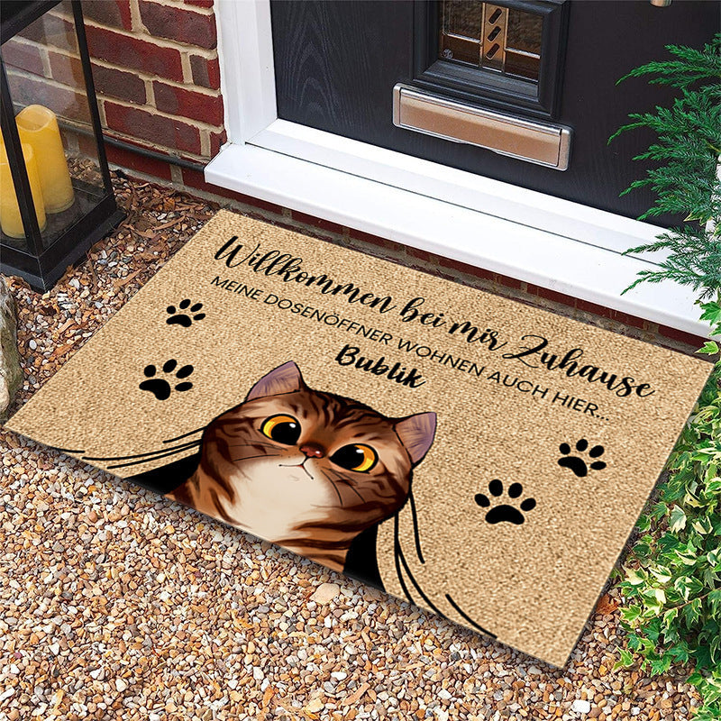 Funny Cat-Themed Doormat