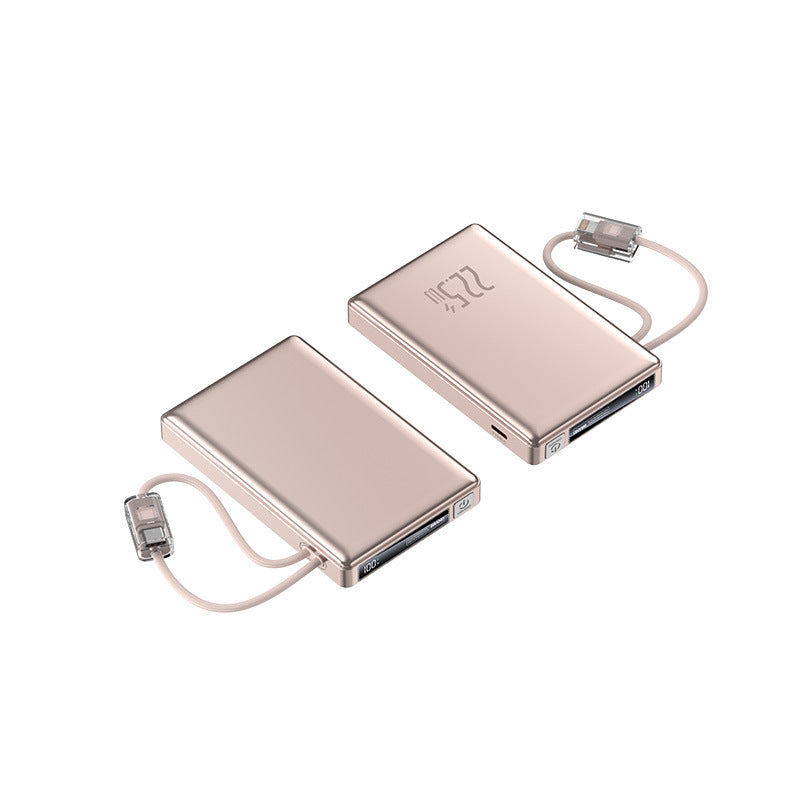 Portable power bank with fast charging function and integrated charging cable Stornfield