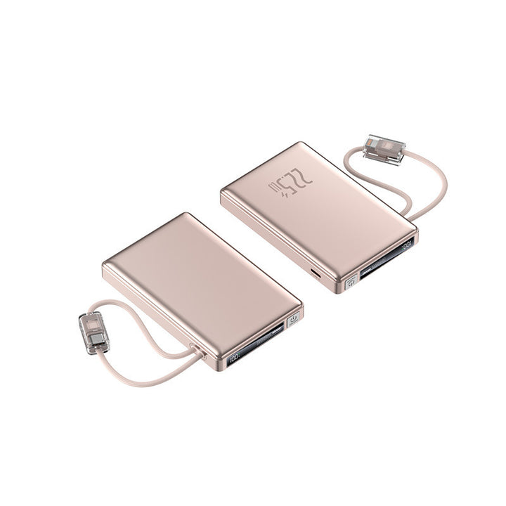 Portable power bank with fast charging function and integrated charging cable Stornfield